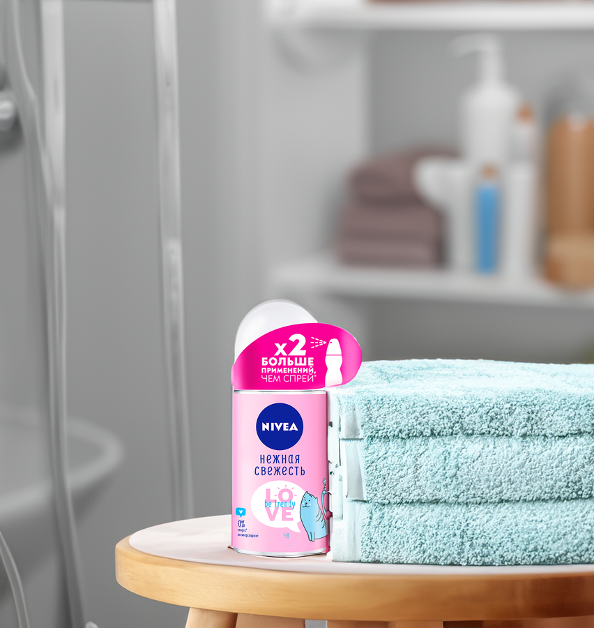 Антиперспирант роликовый женский NIVEA Love Be Trendy Нежная свежесть, 50мл, превью
