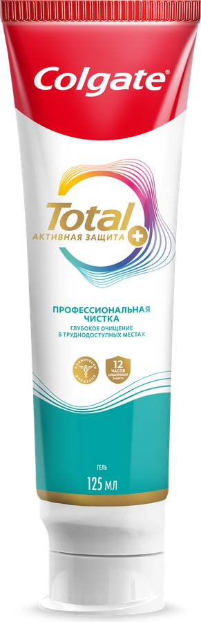 Зубная паста COLGATE Total 12 Профессиональная чистка со специальным ингредиентом для гладких и блестящих зубов, с цинком и аргинином для антибактериальной защиты, 125мл, превью