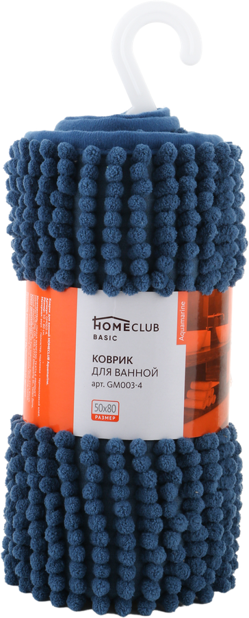 Коврик для ванной HOMECLUB Aquamarine 50х80см, шенилл, в ассортименте Арт. GM003-4, предпросмотр