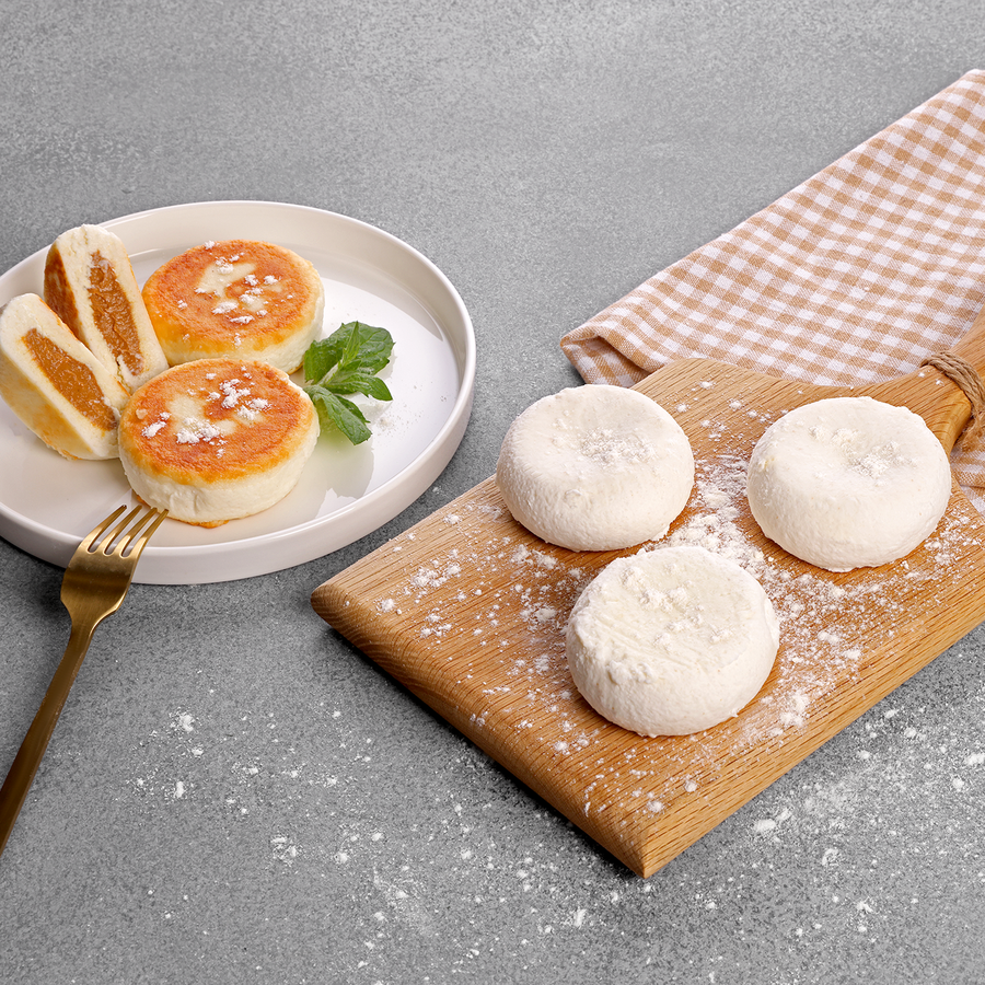 Сырники Домашние с начинкой вареная сгущенка замороженные ЛЕНТА FRESH, весовые, превью