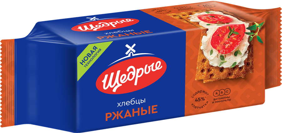 Хлебцы ржаные ЩЕДРЫЕ, 100г, предпросмотр