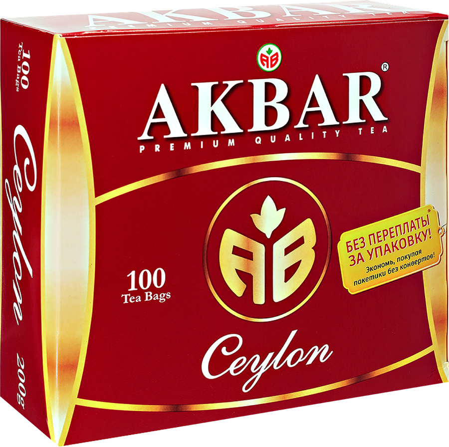 Чай черный AKBAR цейлонский, 100пак, превью