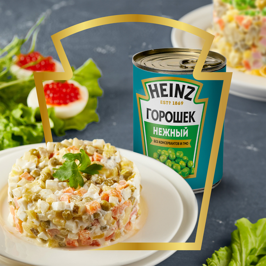 Горошек зеленый HEINZ Нежный, из мозговых сортов, 400г, превью