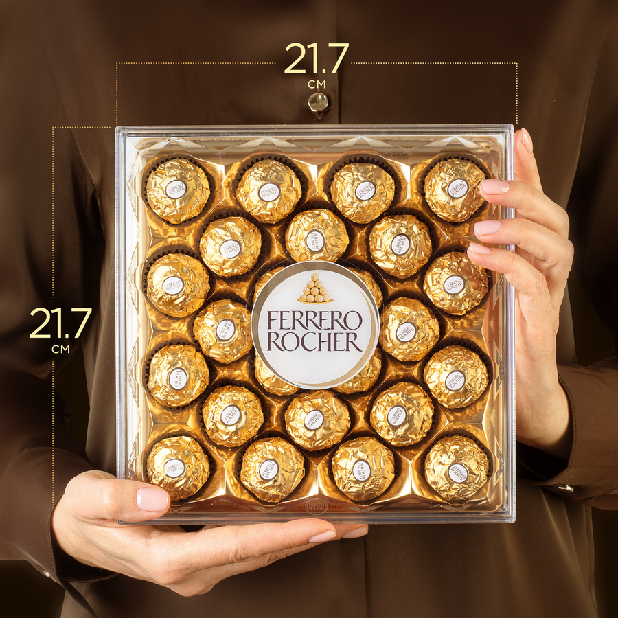 Конфеты FERRERO ROCHER из молочного шоколада с кремовой начинкой, 300г, превью