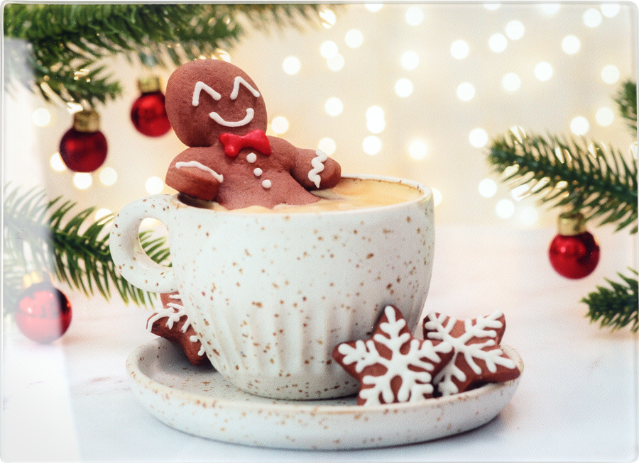 Доска разделочная HOMECLUB Festive 25х18см, прямоугольная, стекло Арт. ZGS-cut9, превью