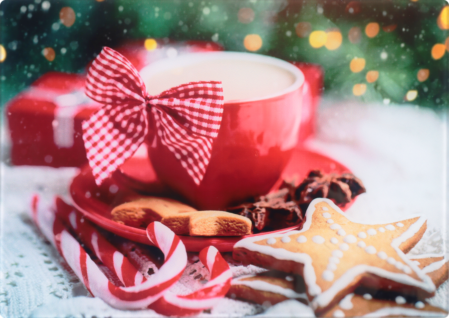 Доска разделочная HOMECLUB Festive 25х18см, прямоугольная, стекло Арт. ZGS-cut9, предпросмотр