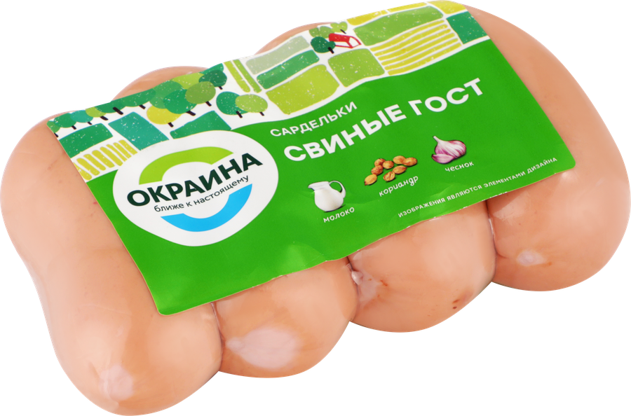 Сардельки ОКРАИНА Свиные, категория Б, весовые, превью