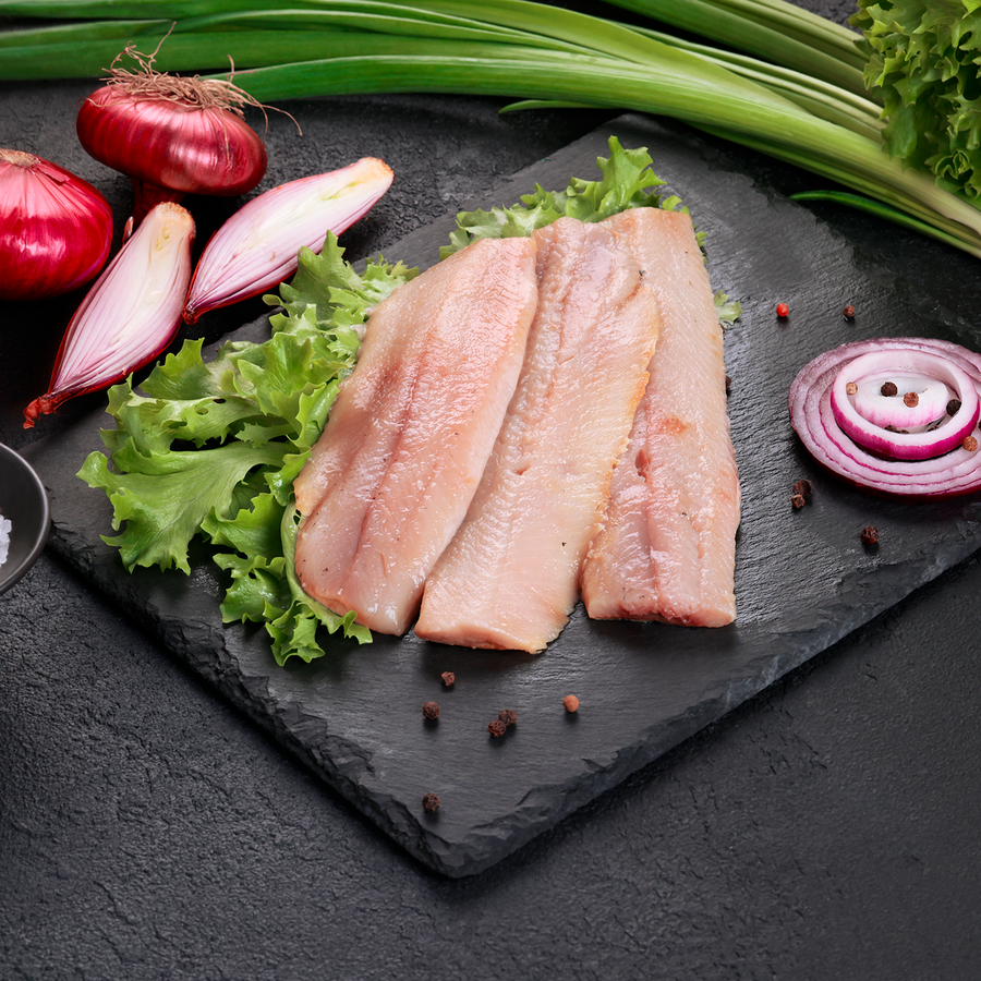 Сельдь Атлантическая малосоленая ЛЕНТА FRESH в солевой заливке, филе, 
весовая, превью