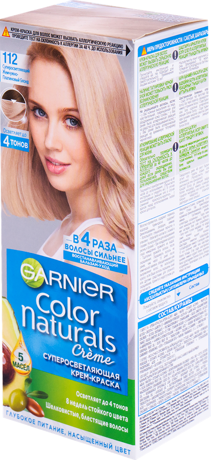 Краска для волос COLOR NATURALS 112 Жемчужно-платиновый блонд, 112мл, превью