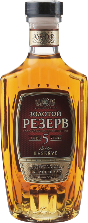 Коньяк ЗОЛОТОЙ РЕЗЕРВ 5 лет 40%, п/у + бокал, 0.5л, предпросмотр