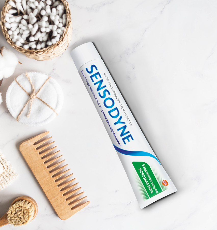 Зубная паста SENSODYNE Ежедневная защита Морозная Мята, 75мл, предпросмотр