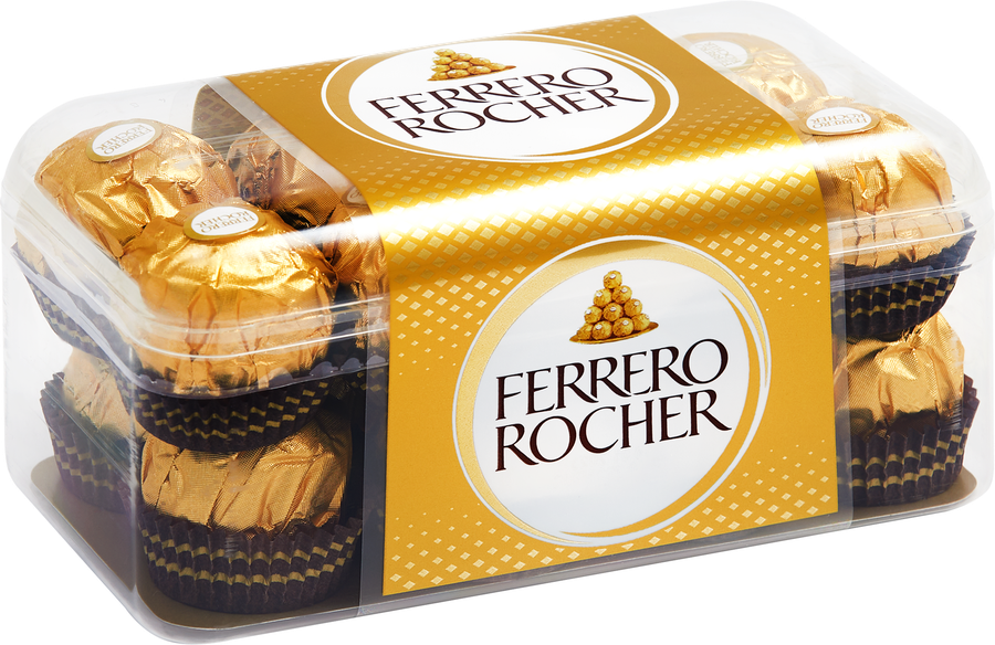 Конфеты FERRERO ROCHER из молочного шоколада с кремовой начинкой, 200г, предпросмотр
