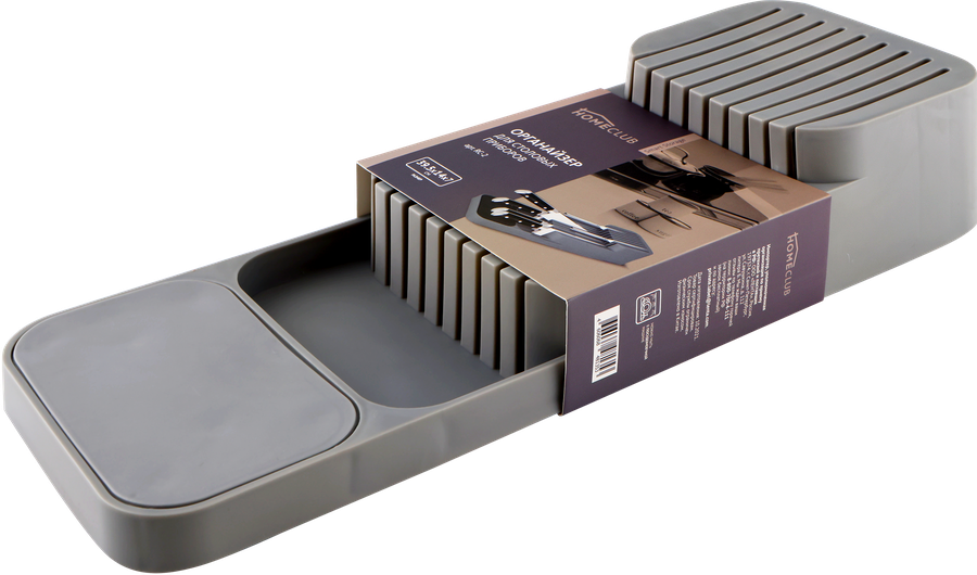 Органайзер для ножей HOMECLUB Smart Storage 39,5х14х7см, пластик, предпросмотр
