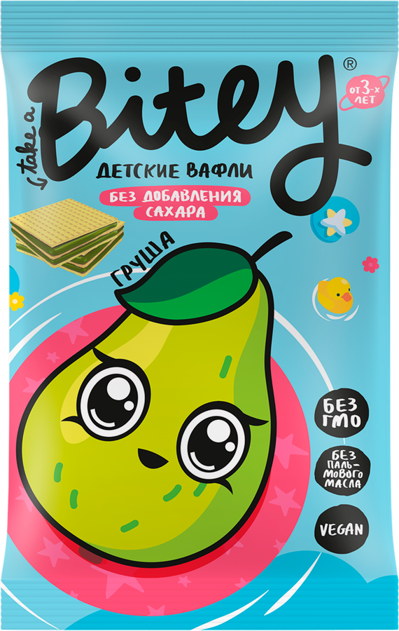 Вафли TAKE A BITEY Груша-брокколи, с 3 лет, 35г, превью