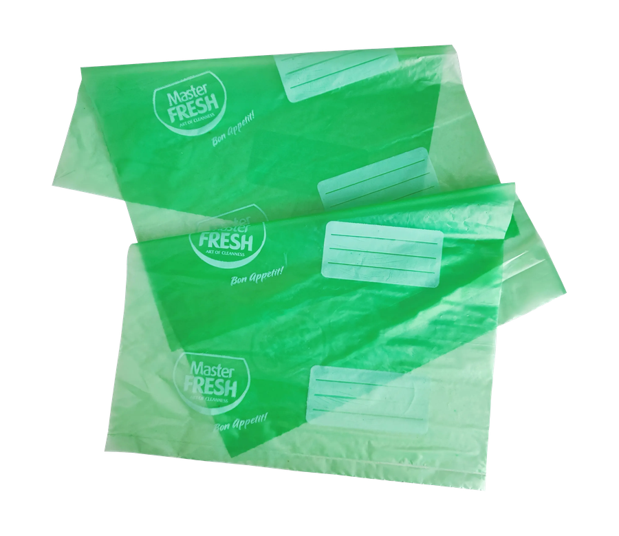 Пакеты для замораживания MASTER FRESH 20мкм, салатовые с принтом, глянец, 30шт, предпросмотр