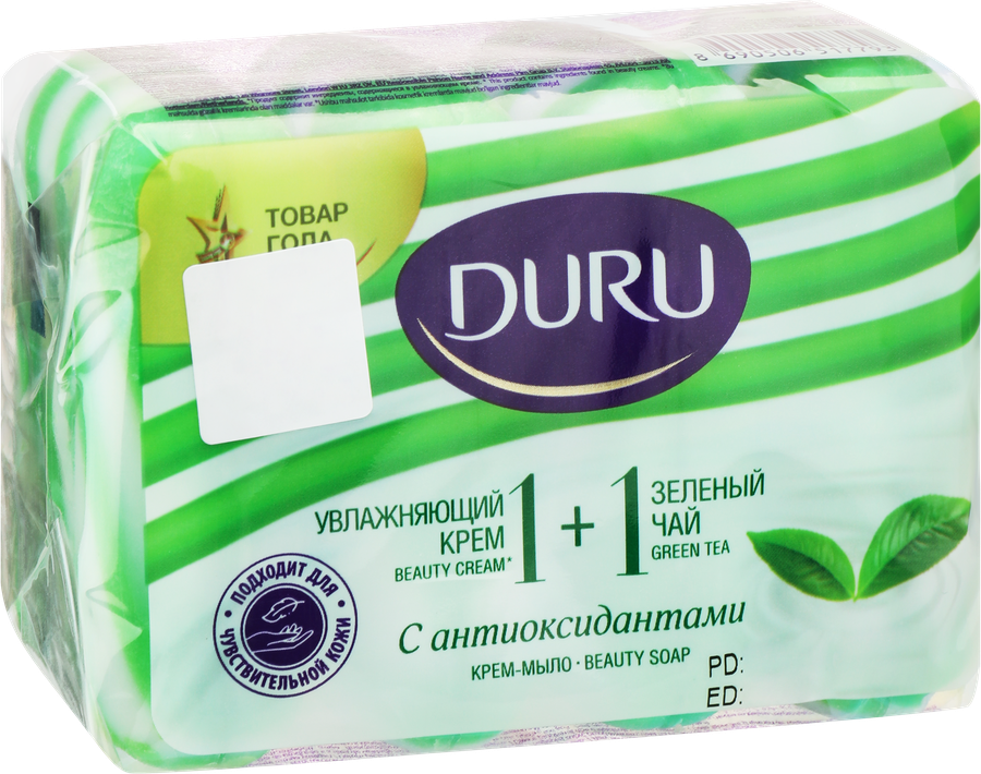 Крем-мыло DURU 1+1 Зеленый чай, 80г, превью