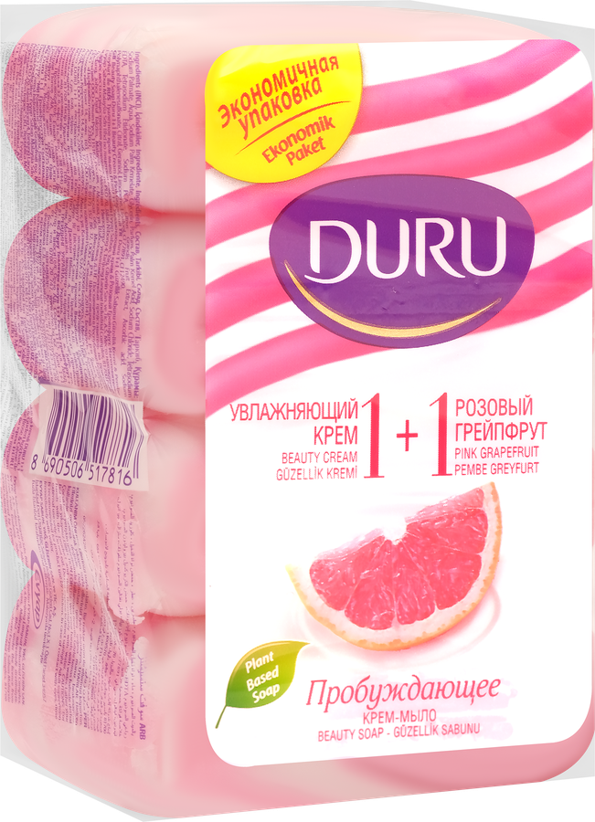 Крем-мыло DURU 1+1 Розовый грейпфрут, 80г, превью