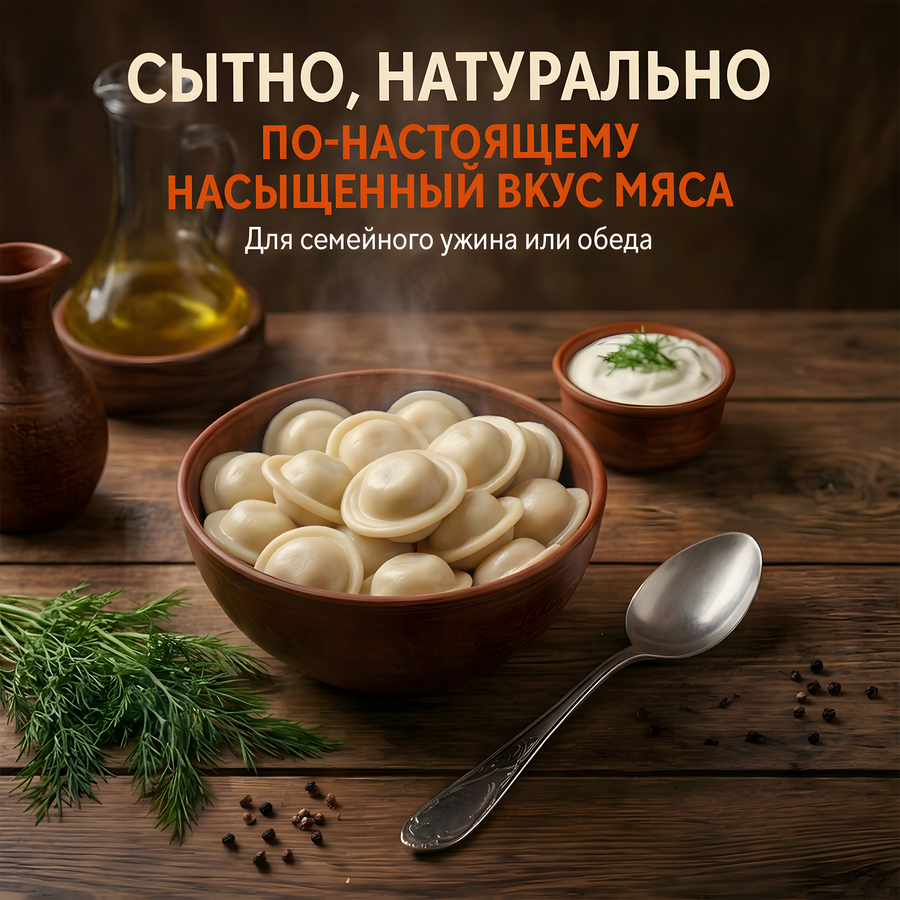 Пельмени ВЕЛИКОСОЧНЫЕ из домашнего фарша категория А, 800г, превью