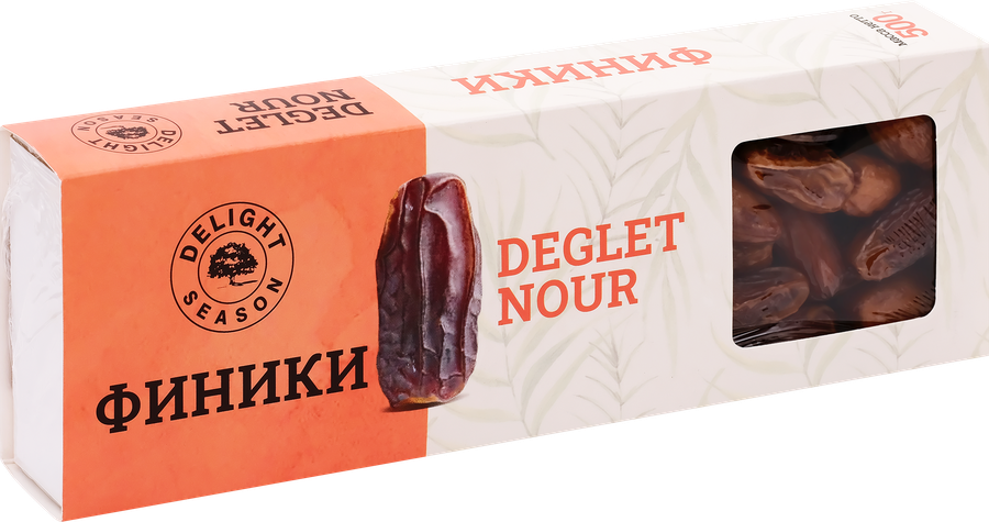 Финики сушеные с косточкой DELIGHT SEASON стандартные, сорт Деглет-Нур, 
500г, превью