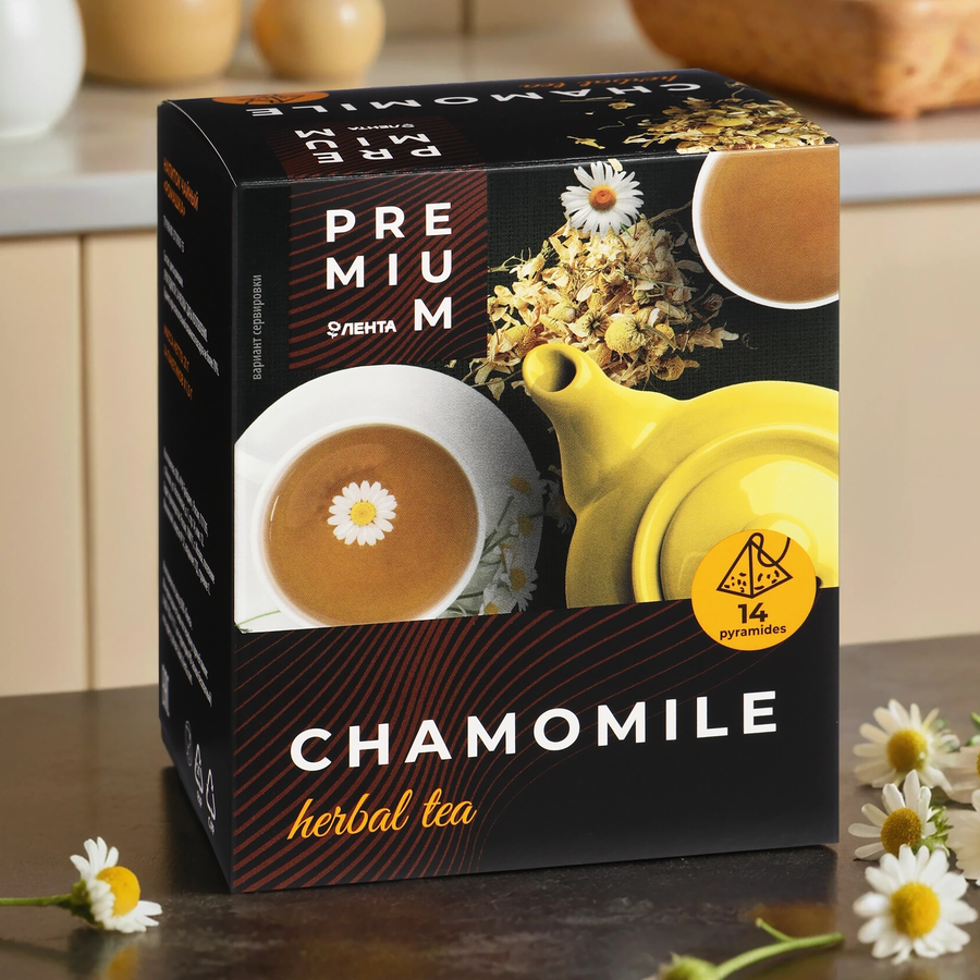 Напиток чайный ЛЕНТА PREMIUM Ромашка, 14пир, предпросмотр