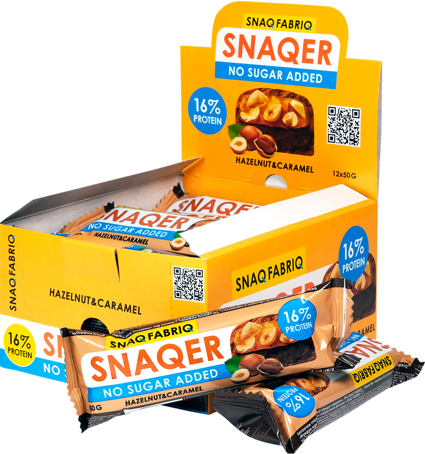 Батончик SNAQ FABRIQ Фундук и карамель, глазированный, 50г, предпросмотр
