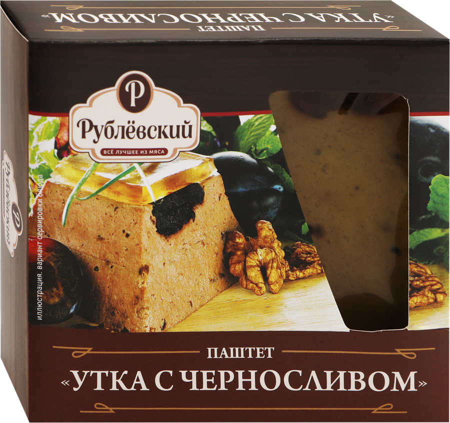 Паштет РУБЛЁВСКИЙ Утка с черносливом, категория Б, 200г, превью
