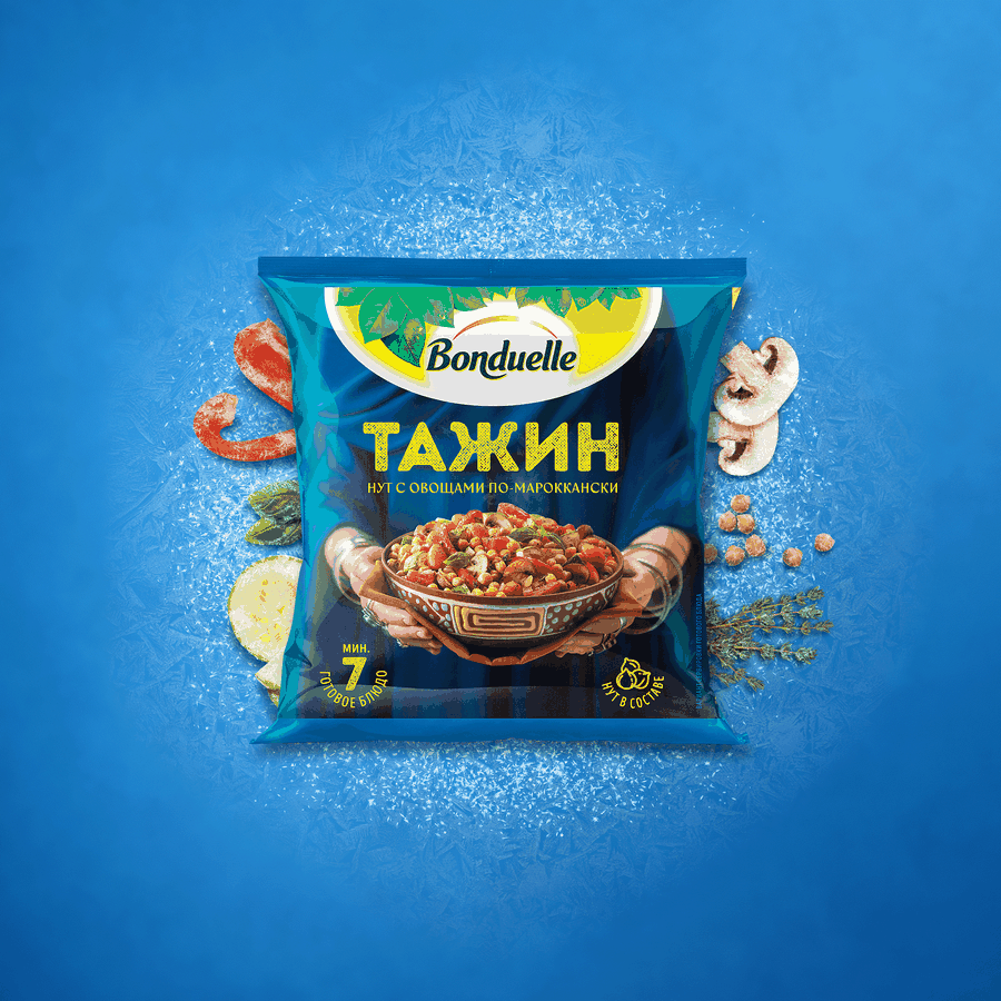 Смесь овощная BONDUELLE Тажин, нут с овощами по-мароккански, 400г, предпросмотр