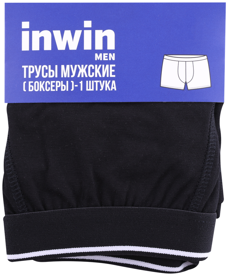 Трусы мужские INWIN боксеры р. 46–54, черные, Арт. ATL-24003-A, предпросмотр