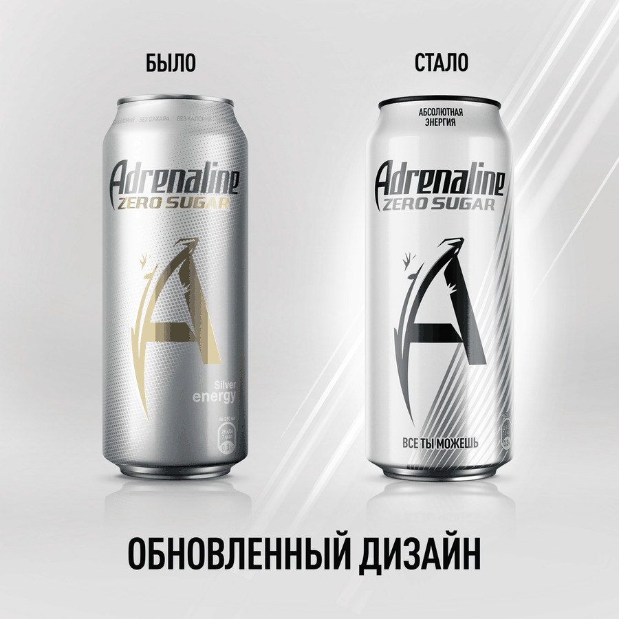 Напиток энергетический ADRENALINE Rush Zero Silver тонизирующий газированный, 0.449л, предпросмотр