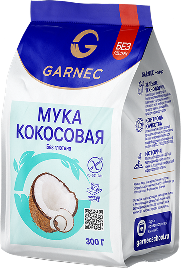 Мука кокосовая GARNEC, 300г, превью