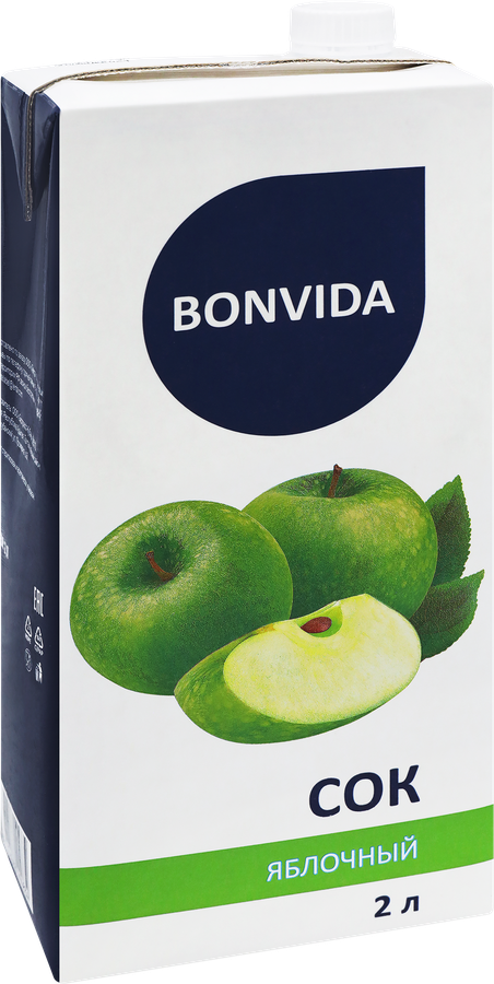 Сок BONVIDA Яблочный, 2л, предпросмотр
