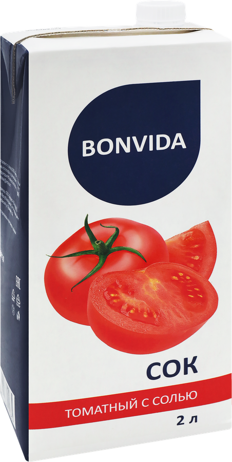 Сок BONVIDA Томатный с солью, 2л, превью