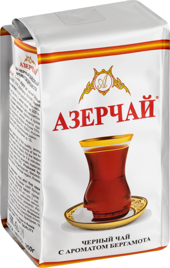 Чай черный АЗЕРЧАЙ байховый с ароматом бергамота, 250г, превью