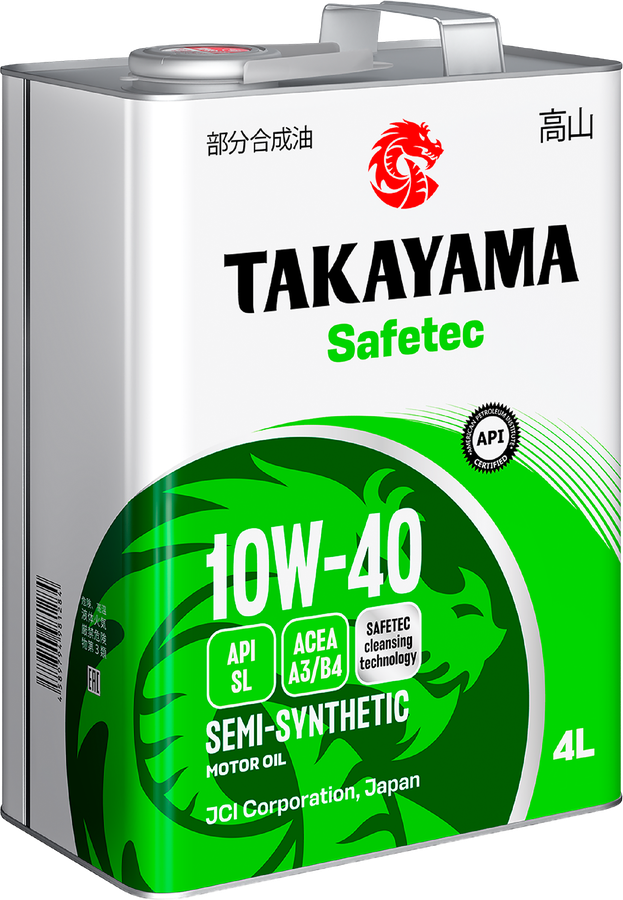 Масло моторное TAKAYAMA полусинтетическое SAE 10W-40 API SL/СF, 4л, превью