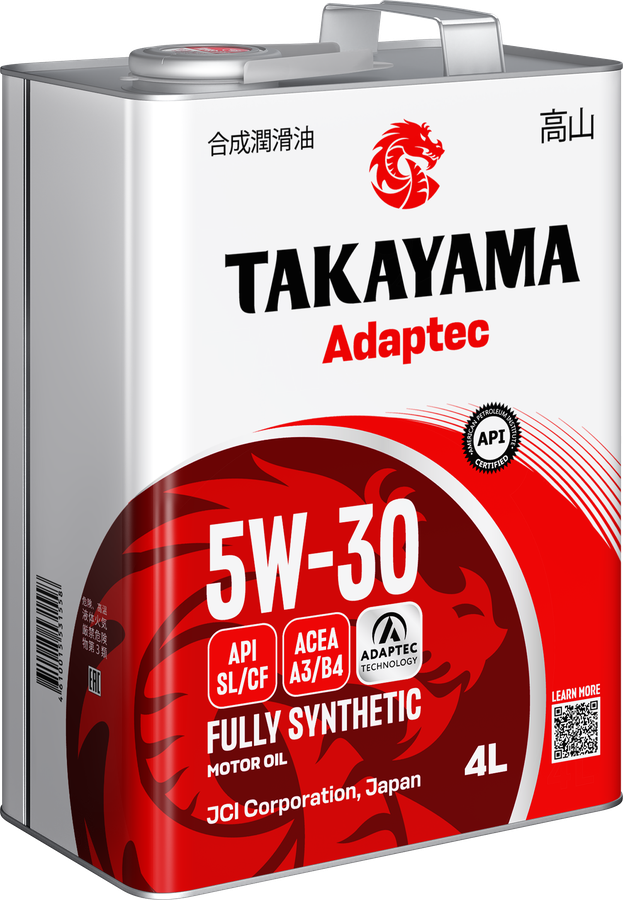 Масло моторное TAKAYAMA синтетическое SAE 5W-30 API SL/СF, 4л, превью
