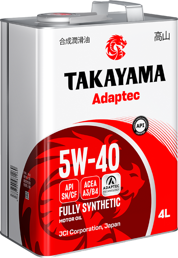 Масло моторное TAKAYAMA синтетическое SAE 5W-40 API SN/СF, Арт. 605521/605587, 4л, предпросмотр
