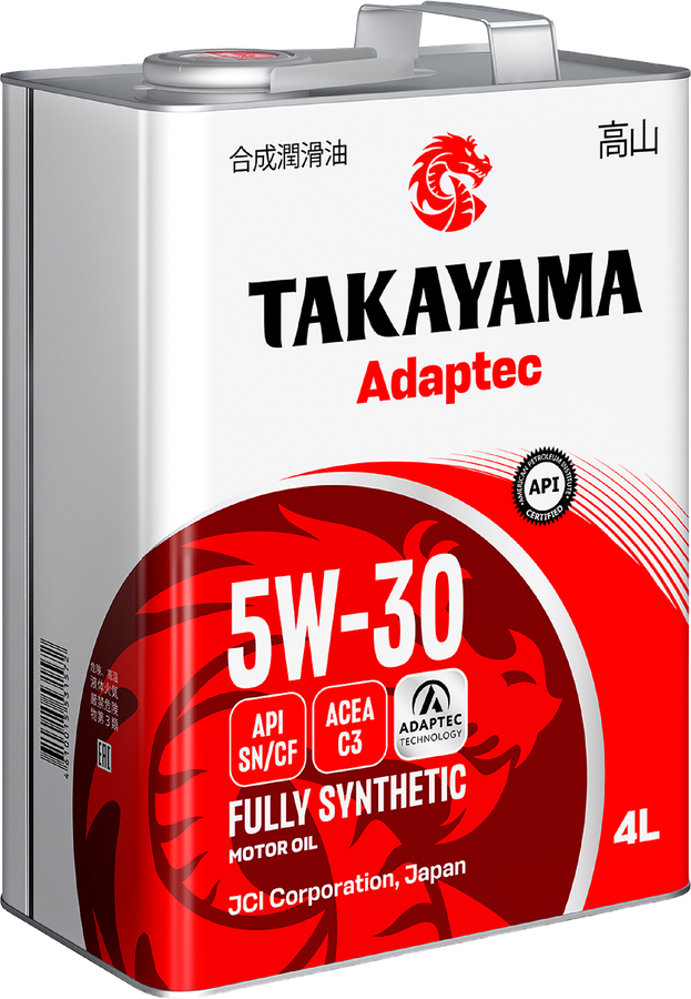 Масло моторное TAKAYAMA синтетическое SAE 5W-30 API SN/СF С3, 4л, предпросмотр
