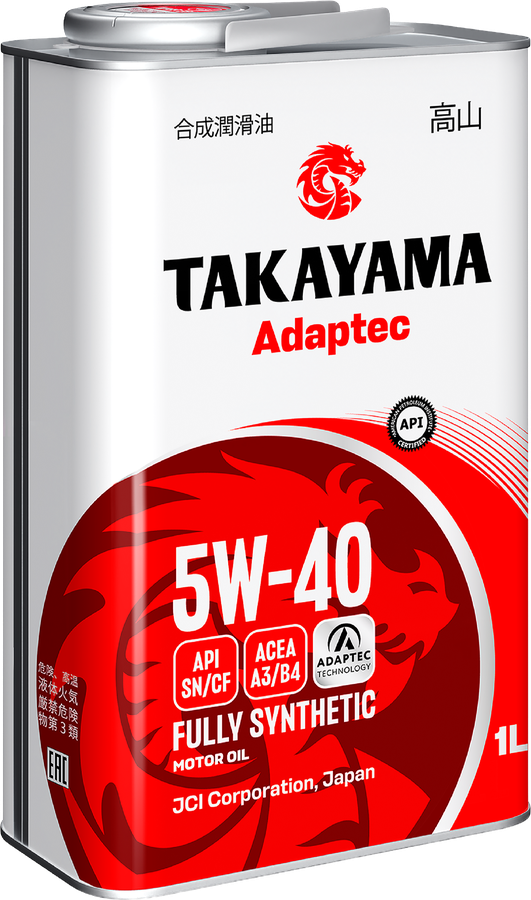 Масло моторное TAKAYAMA синтетическое SAE 5W-40 API SN/СF, Арт. 605528/605586, 1л, предпросмотр