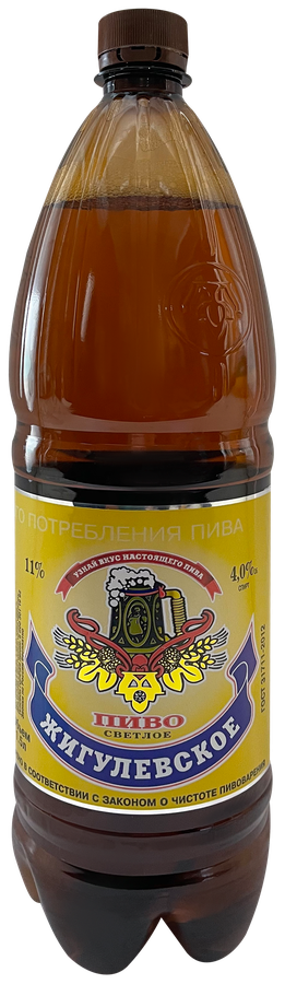 Пиво светлое МОРШАНСКИЕ НАПИТКИ Жигулевское фильтрованное пастеризованное 4%, 1.5л, превью