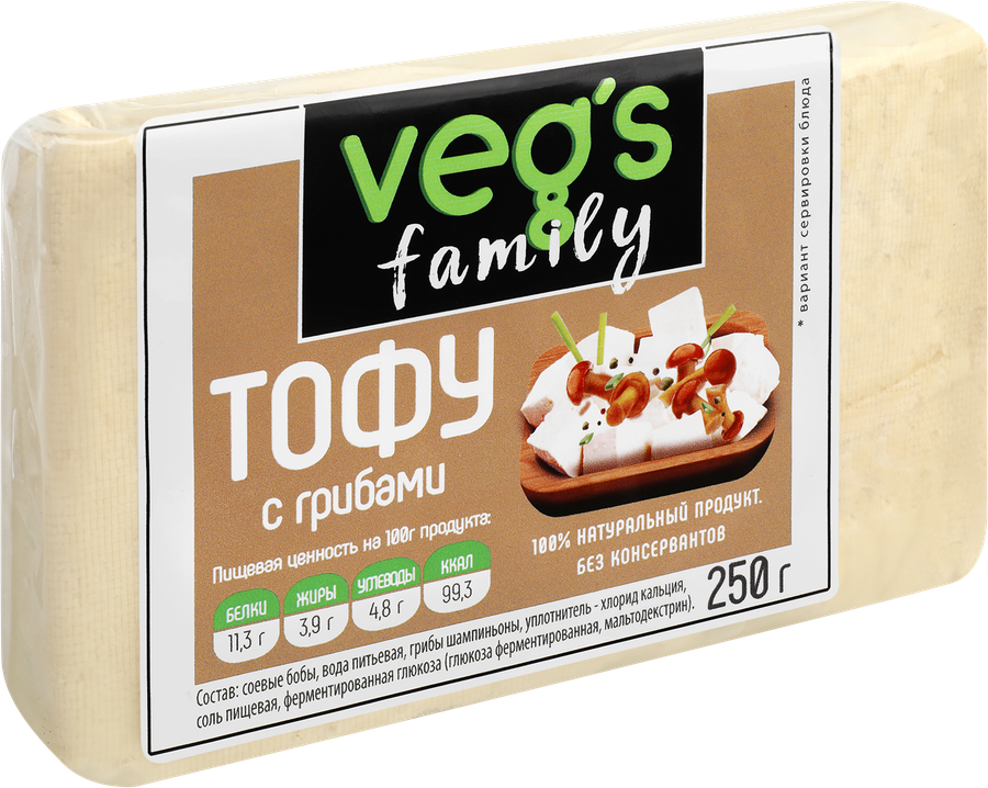 Тофу VEG`S с грибами, 250г, предпросмотр