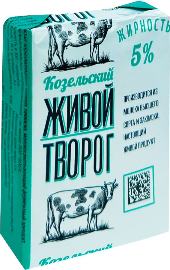 Творог КОЗЕЛЬСКОЕ МОЛОКО 5%, без змж, 180г, предпросмотр