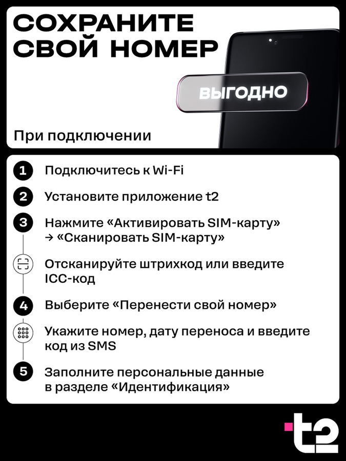 Сим-карта T2, с балансом 150руб, предпросмотр
