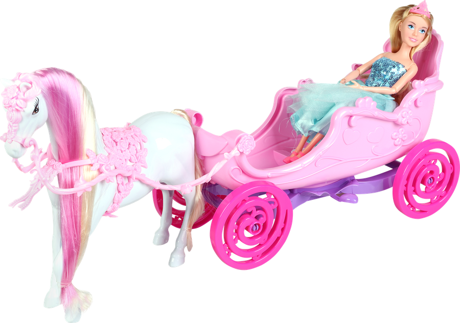 Набор игровой LOLA FUN Кукла в карете, с аксессуарам, 17 предметов, предпросмотр