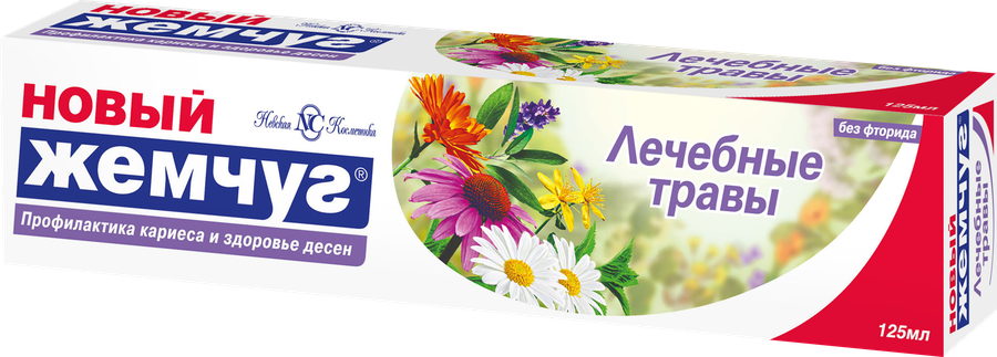 Зубная паста НОВЫЙ ЖЕМЧУГ Лечебные травы, 125мл, превью