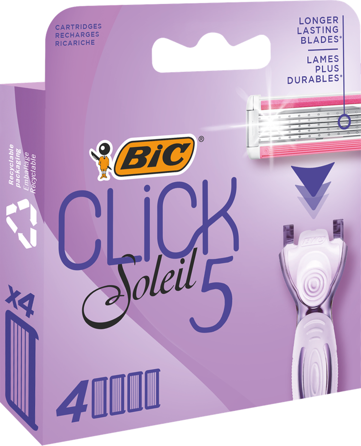 Кассеты сменные для бритвы BIC Мисс Солей Клик 5, 4шт, превью