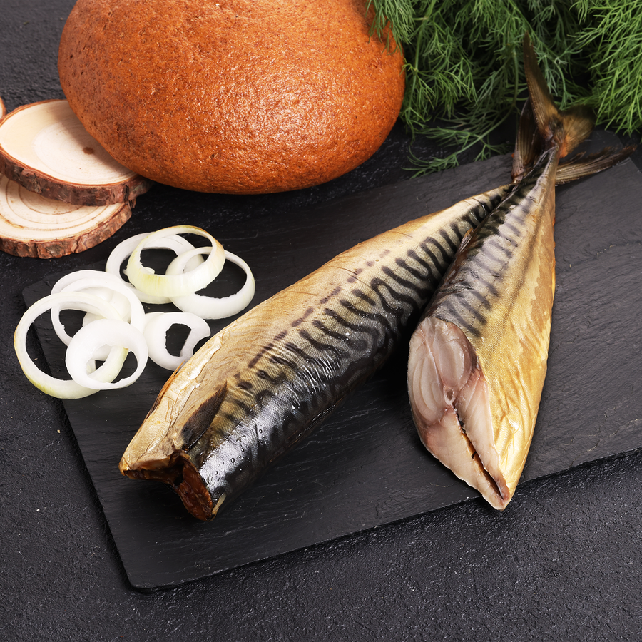 Скумбрия Атлантическая холодного копчения ЛЕНТА FRESH без головы, весовая, превью