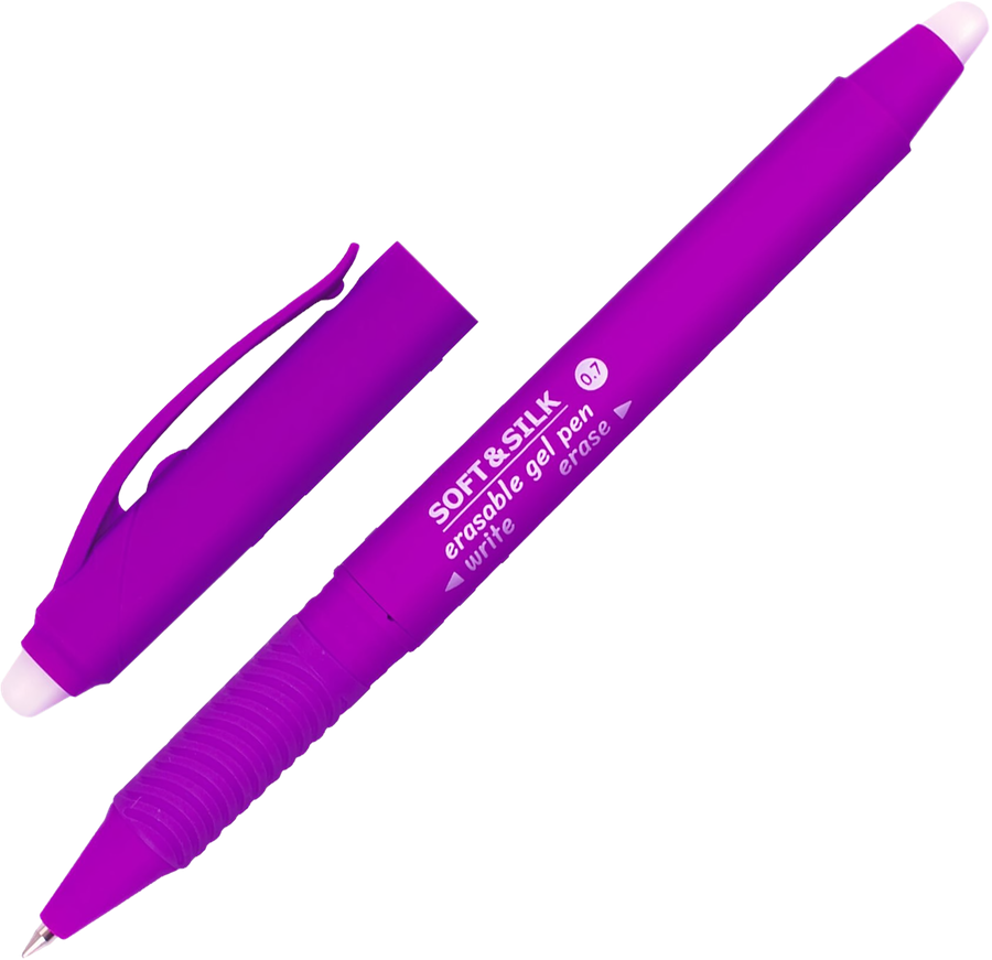 Ручка гелевая BRAUBERG Soft&Silk Fruity 0,7мм, стираемая, синий, предпросмотр