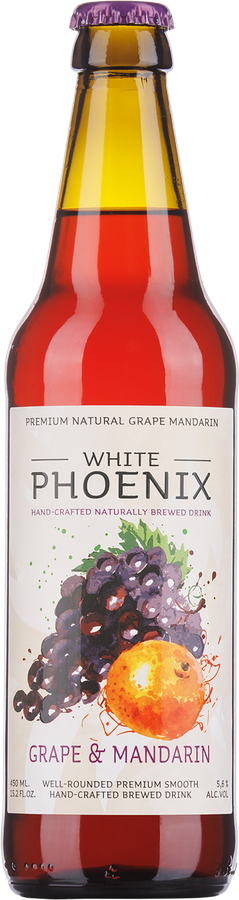 Медовуха WHITE PHOENIX Виноград, мандарин фильтрованная непастеризованная 5,6%, 0.45л, превью