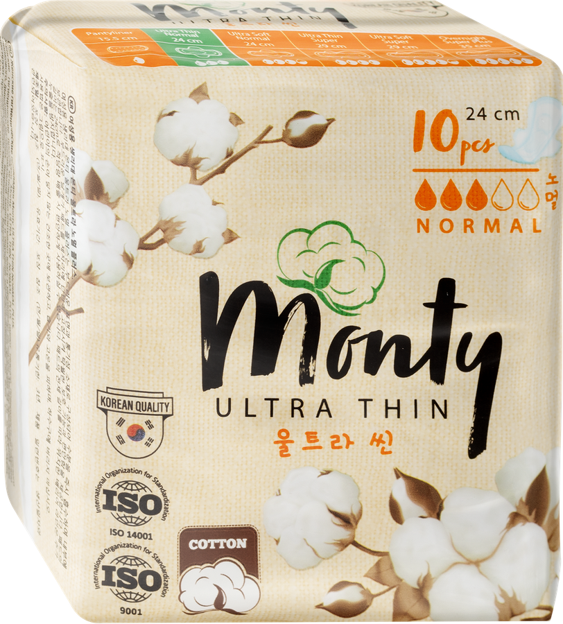 Прокладки MONTY Ultra Thin Normal Plus, 10шт, превью