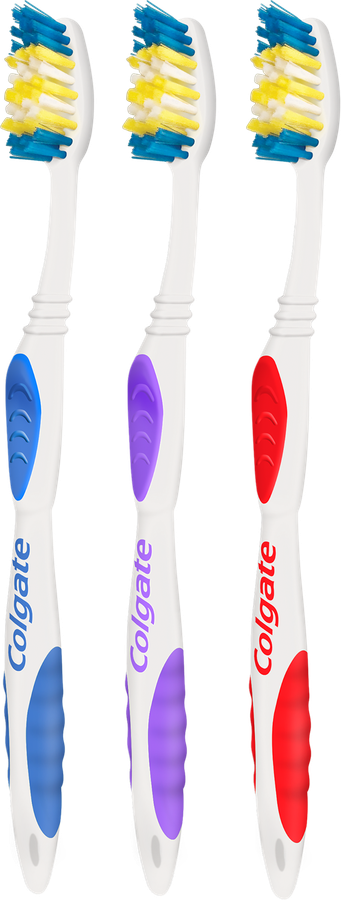 Зубная щетка COLGATE Классика здоровья многофункциональная, средней жесткости, 2+1, 3шт, превью